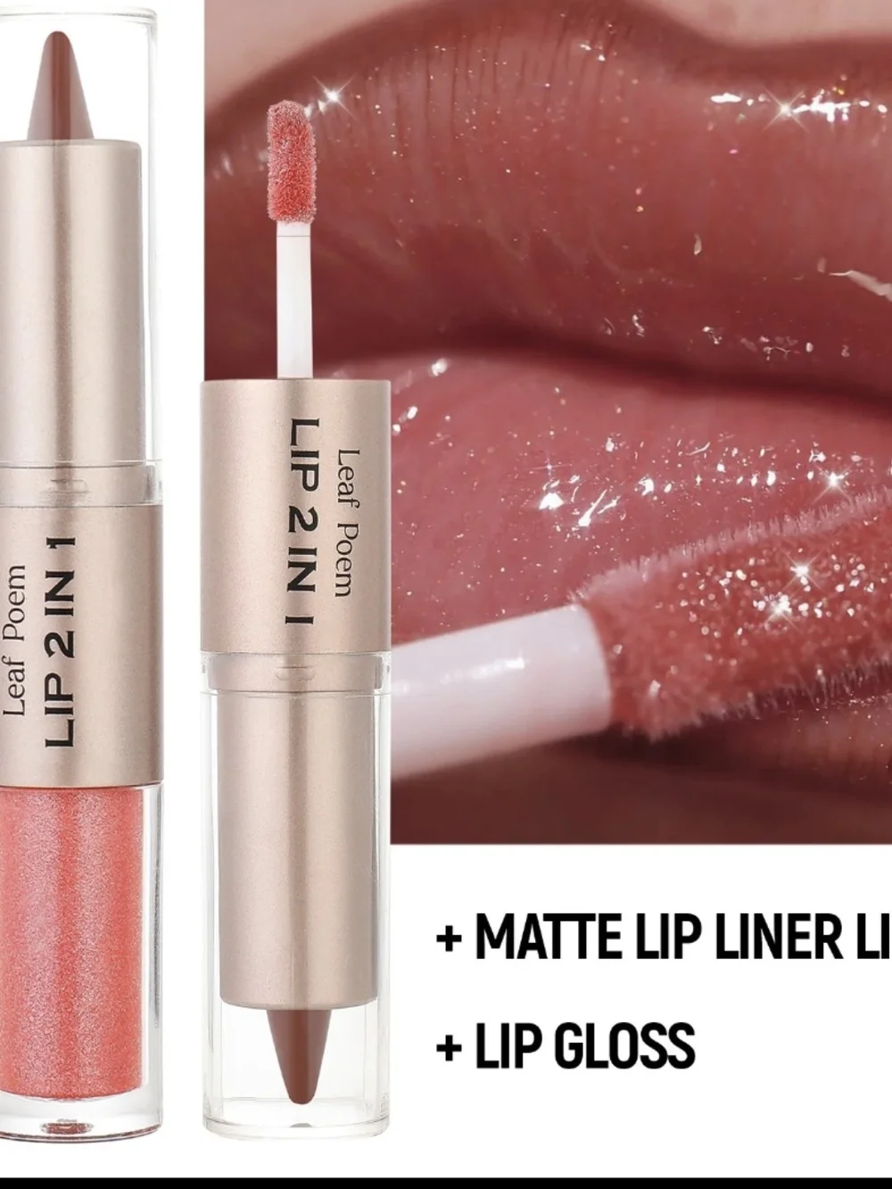 Lip 2-in-1 Matte Liner & Gloss — Rose Nude